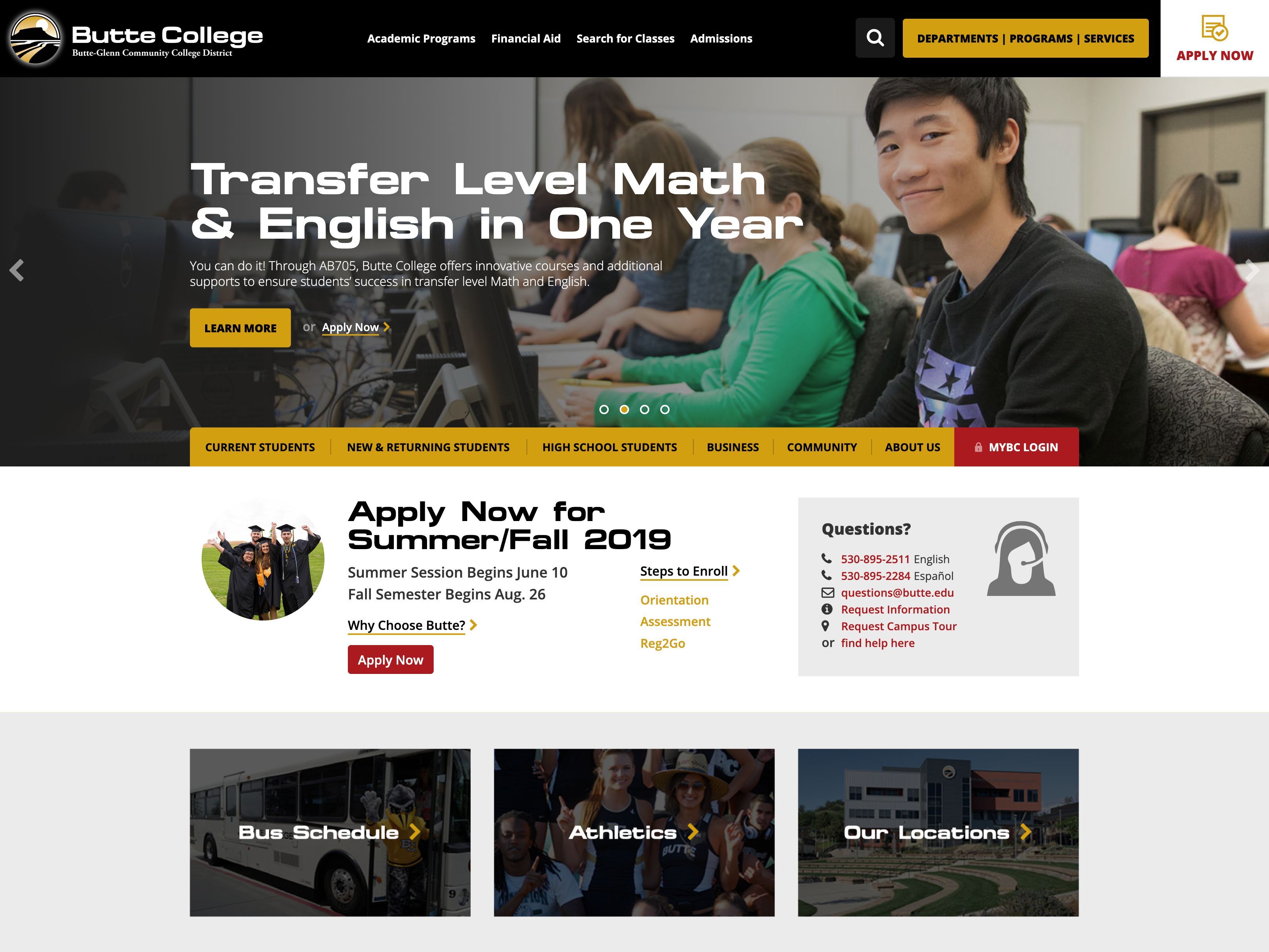 Award winning college website design